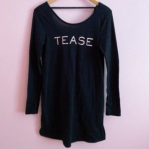Victoria's Secret Black "Tease" Nightshirt